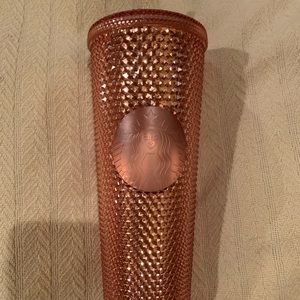 New Starbucks RoseGold Studded Tumbler